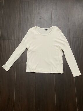 James Perse Lightweight Cream Long-Sleeve Women's Top